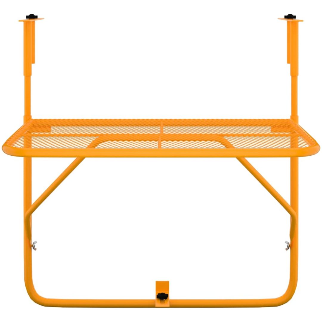 Balkongbord gul 60x40 cm stål vidaXL – bild 3