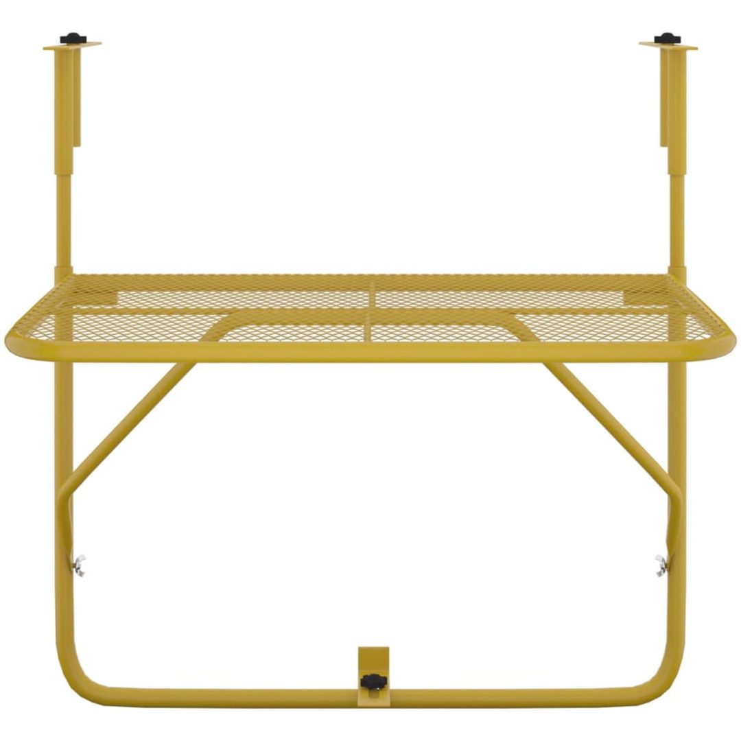 Balkongbord guld 60x40 cm stål vidaXL – bild 3