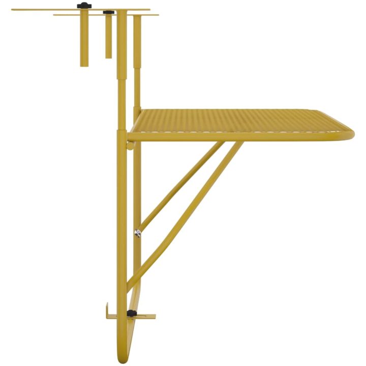 Balkongbord guld 60x40 cm stål vidaXL – bild 4