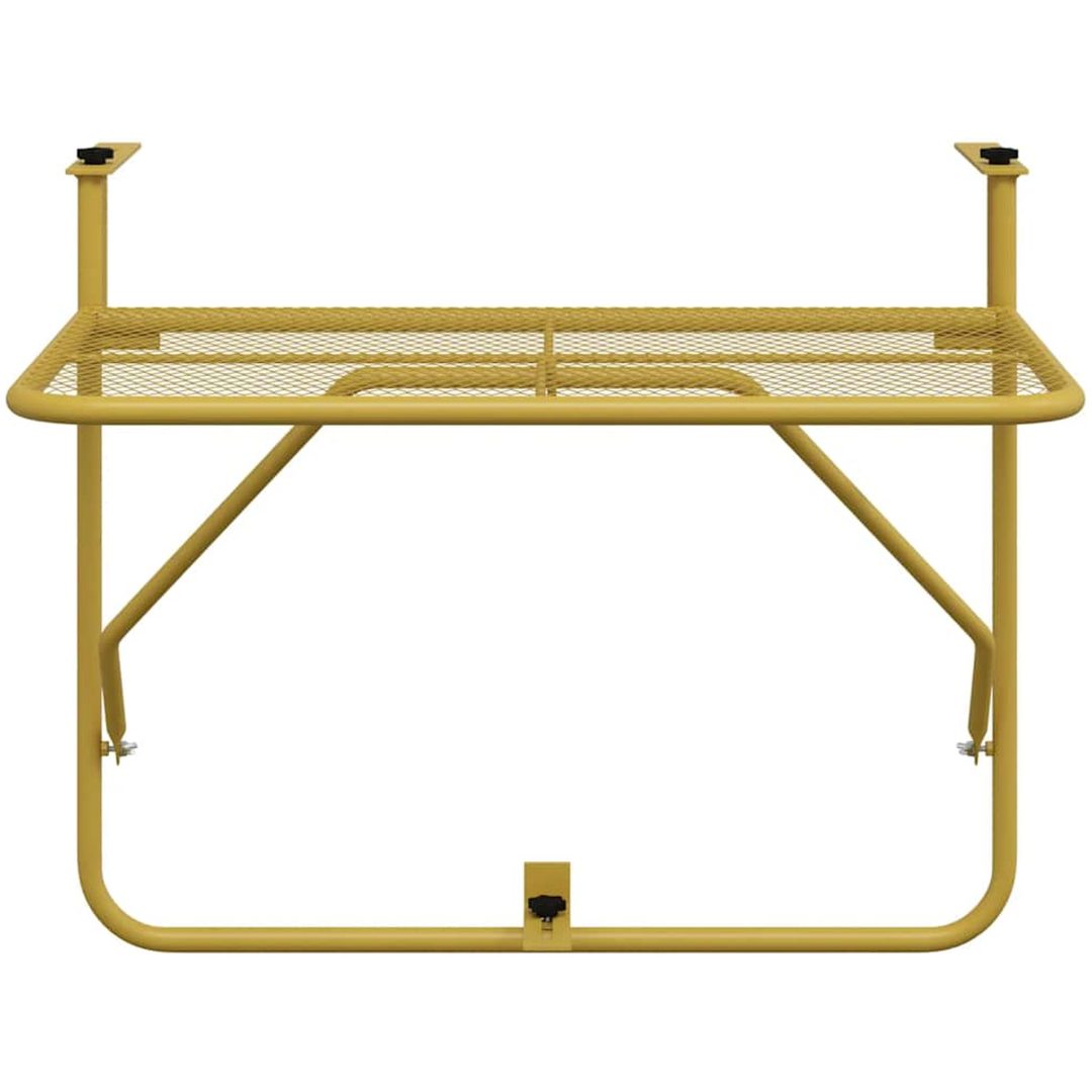 Balkongbord guld 60x40 cm stål vidaXL – bild 5