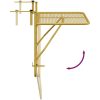 Balkongbord guld 60x40 cm stål vidaXL – miniatyr 9