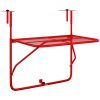Balkongbord röd 60x40 cm stål vidaXL – miniatyr 2