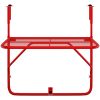 Balkongbord röd 60x40 cm stål vidaXL – miniatyr 3