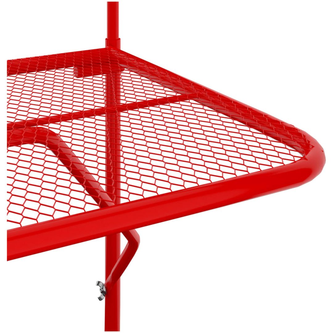 Balkongbord röd 60x40 cm stål vidaXL – bild 6