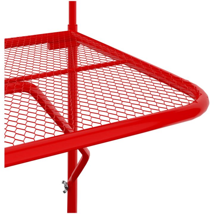 Balkongbord röd 60x40 cm stål vidaXL – bild 6