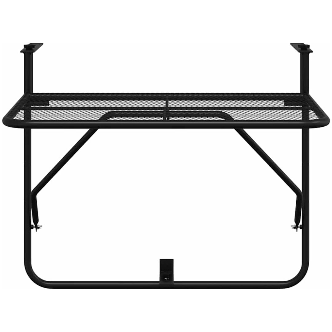 Balkongbord svart 60x40 cm stål vidaXL – bild 6