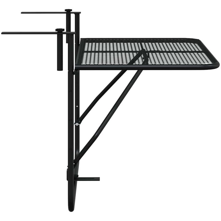 Balkongbord svart 60x40 cm stål vidaXL – bild 7