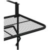 Balkongbord svart 60x40 cm stål vidaXL – miniatyr 10