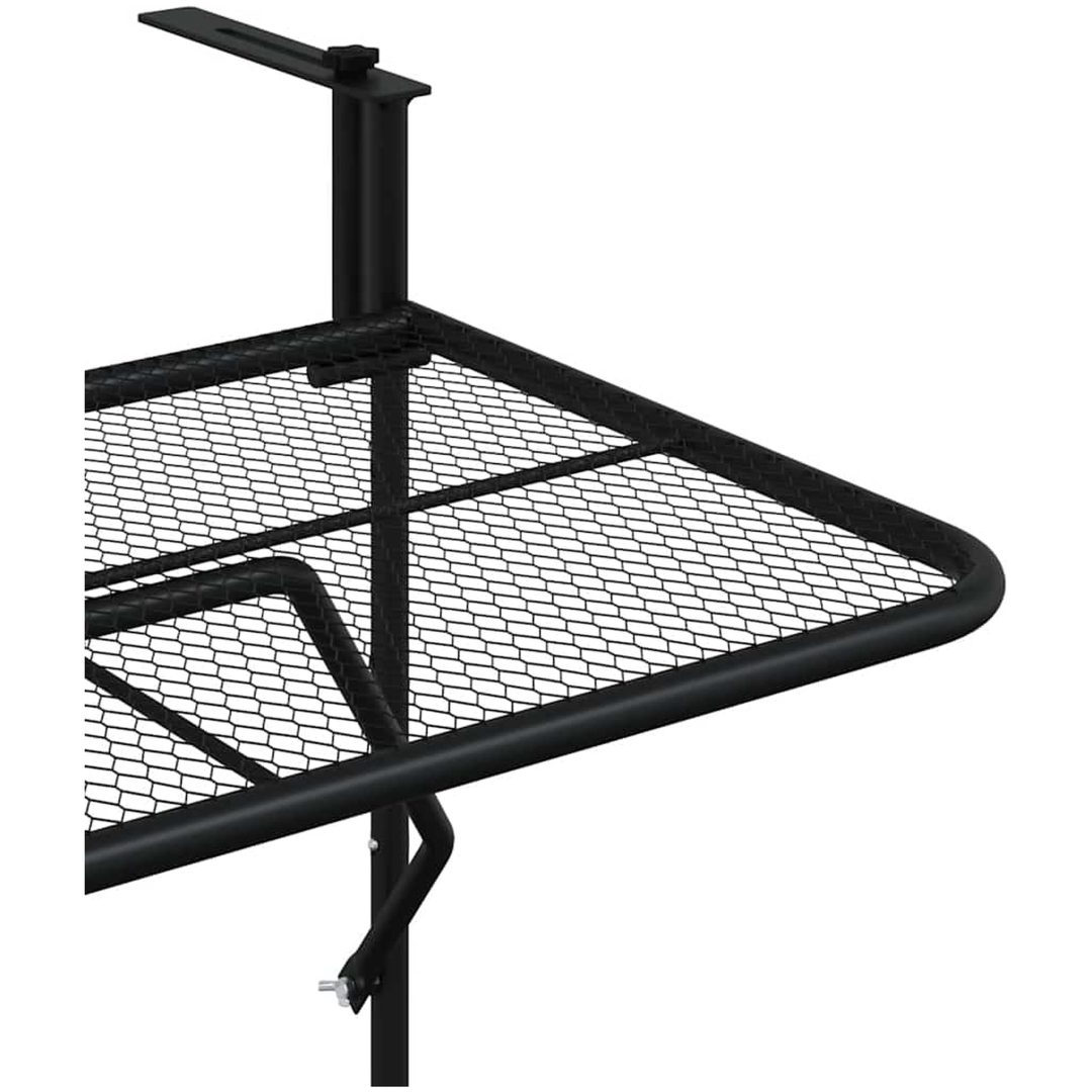 Balkongbord svart 60x40 cm stål vidaXL – bild 10