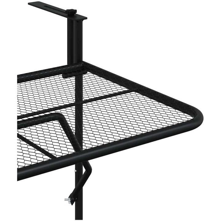 Balkongbord svart 60x40 cm stål vidaXL – bild 10