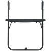 Balkongbord svart 60x64x83,5 cm plast konstrotting vidaXL – miniatyr 2