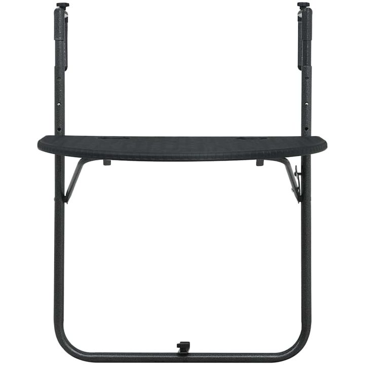 Balkongbord svart 60x64x83,5 cm plast konstrotting vidaXL – bild 2