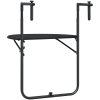 Balkongbord svart 60x64x83,5 cm plast konstrotting vidaXL – miniatyr 4