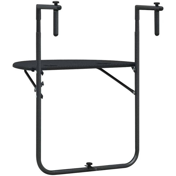 Balkongbord svart 60x64x83,5 cm plast konstrotting vidaXL – bild 4