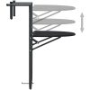 Balkongbord svart 60x64x83,5 cm plast konstrotting vidaXL – miniatyr 5