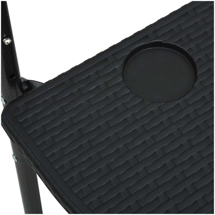 Balkongbord svart 60x64x83,5 cm plast konstrotting vidaXL – bild 8