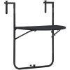 Balkongbord svart 60x64x83,5 cm plast konstrotting vidaXL – miniatyr 1
