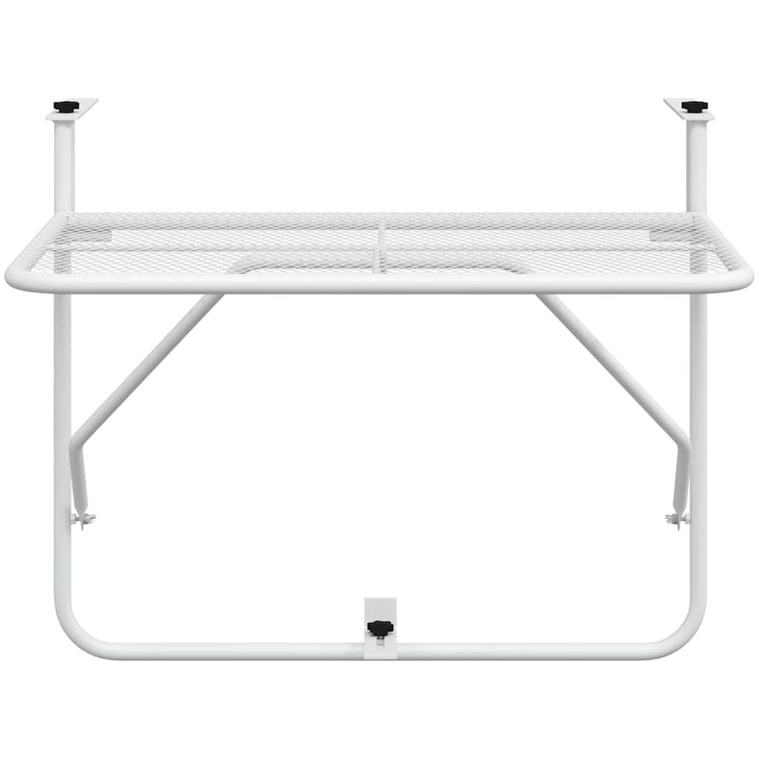 Balkongbord vit 60x40 cm stål vidaXL – bild 5
