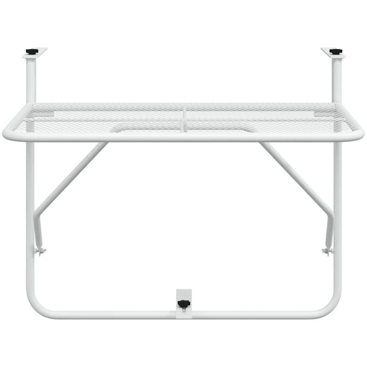 Balkongbord vit 60x40 cm stål vidaXL – bild 5