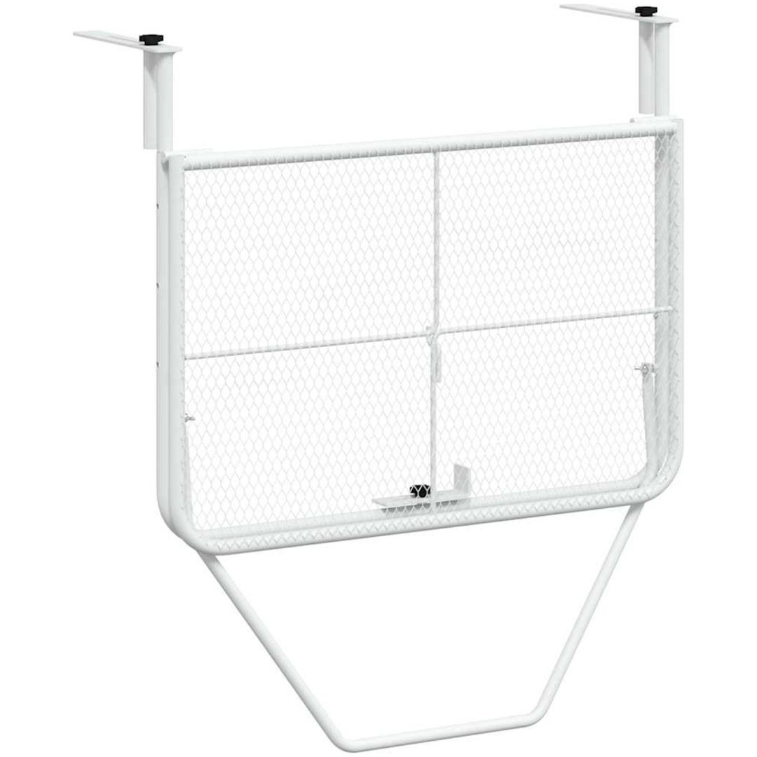 Balkongbord vit 60x40 cm stål vidaXL – bild 6