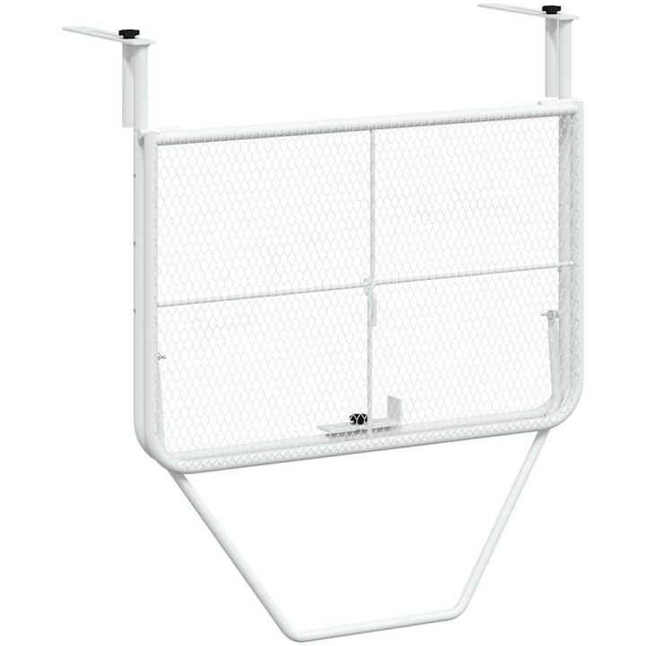 Balkongbord vit 60x40 cm stål vidaXL – bild 6