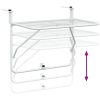 Balkongbord vit 60x40 cm stål vidaXL – miniatyr 8