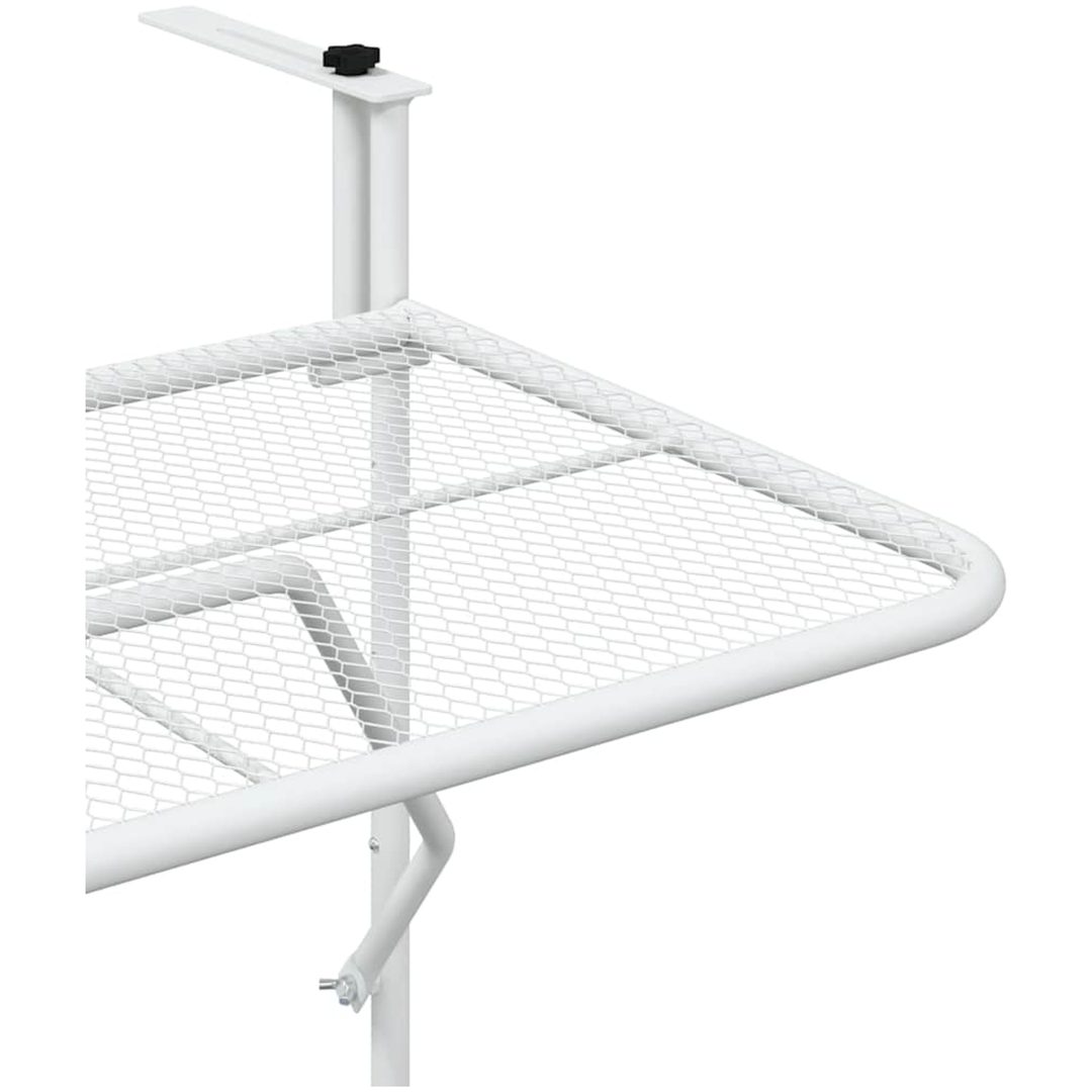 Balkongbord vit 60x40 cm stål vidaXL – bild 10