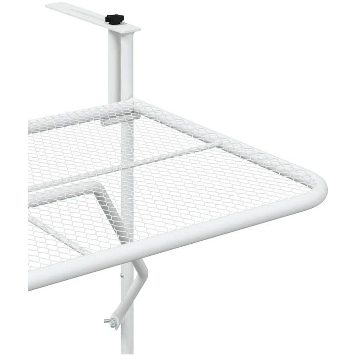 Balkongbord vit 60x40 cm stål vidaXL – bild 10