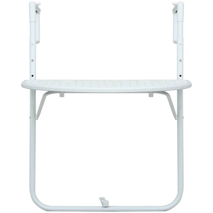 Balkongbord vit 60x64x83,5 cm plast konstrotting vidaXL – bild 2