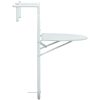 Balkongbord vit 60x64x83,5 cm plast konstrotting vidaXL – miniatyr 3