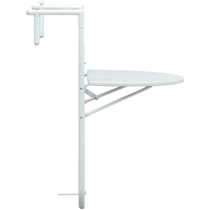 Balkongbord vit 60x64x83,5 cm plast konstrotting vidaXL – bild 3