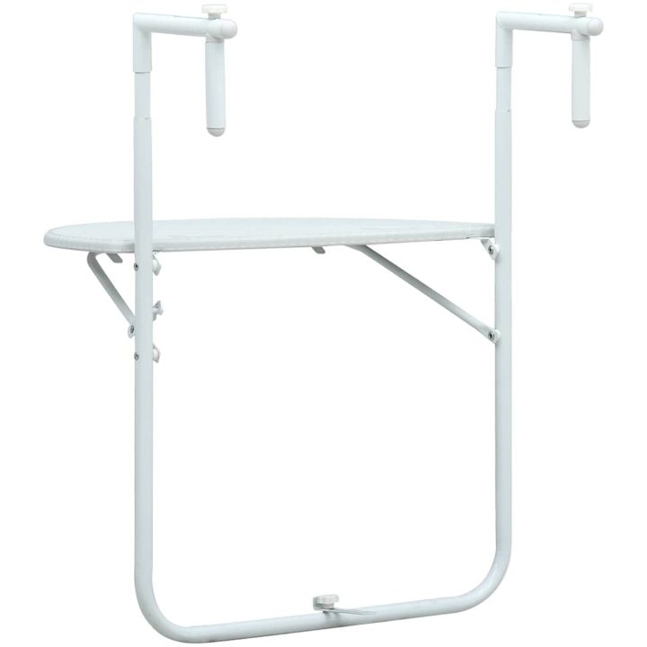 Balkongbord vit 60x64x83,5 cm plast konstrotting vidaXL – bild 4