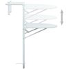 Balkongbord vit 60x64x83,5 cm plast konstrotting vidaXL – miniatyr 5