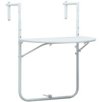 Balkongbord vit 60x64x83,5 cm plast konstrotting vidaXL