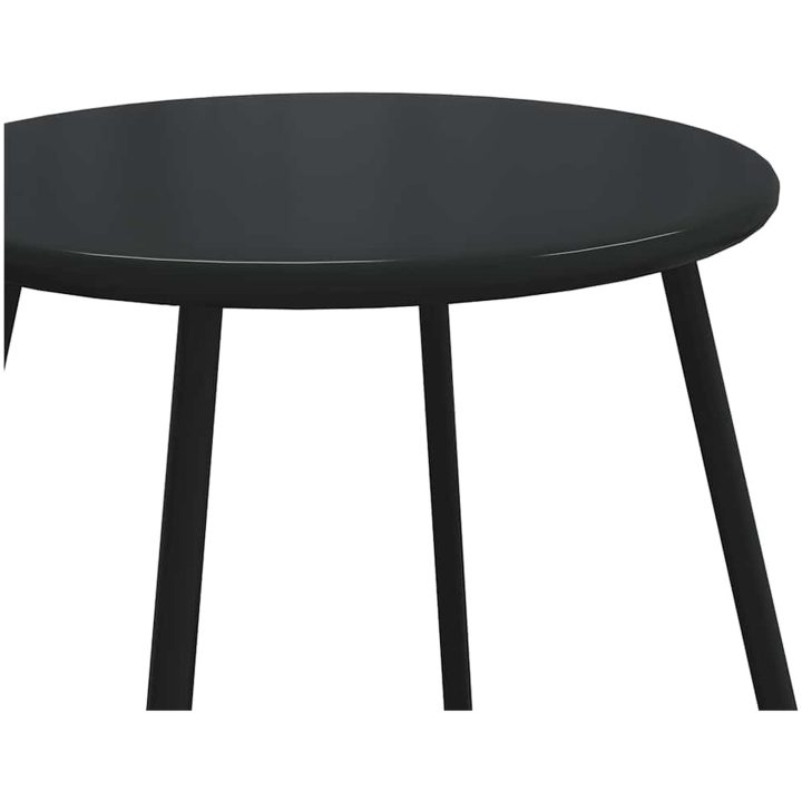 Balkonggrupp med dynor 5 delar svart stål vidaXL – bild 10