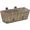 Balkonglåda 2 st korg med PE-foder 40 cm vidaXL 40 x 16 x 13 cm – miniatyr 2