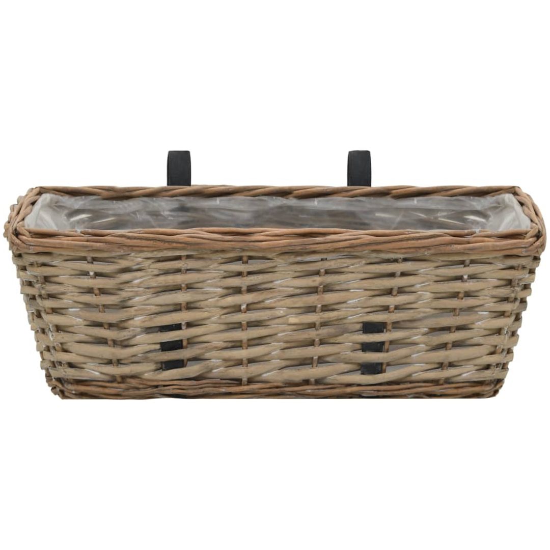 Balkonglåda 2 st korg med PE-foder 40 cm vidaXL 40 x 16 x 13 cm – bild 3