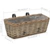 Balkonglåda 2 st korg med PE-foder 40 cm vidaXL 40 x 16 x 13 cm – miniatyr 6