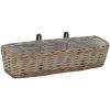 Balkonglåda 2 st korg med PE-foder 60 cm vidaXL 60 x 18 x 13 cm – miniatyr 2