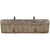 Balkonglåda 2 st korg med PE-foder 60 cm vidaXL 60 x 18 x 13 cm – miniatyr 3