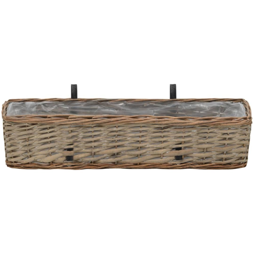 Balkonglåda 2 st korg med PE-foder 60 cm vidaXL 60 x 18 x 13 cm – bild 3