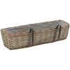 Balkonglåda 2 st korg med PE-foder 60 cm vidaXL 60 x 18 x 13 cm – miniatyr 4