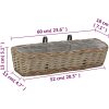 Balkonglåda 2 st korg med PE-foder 60 cm vidaXL 60 x 18 x 13 cm – miniatyr 6