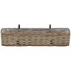 Balkonglåda 2 st korg med PE-foder 80 cm vidaXL 80 x 20 x 15 cm – miniatyr 3