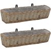 Balkonglåda 2 st korg med PE-foder 80 cm vidaXL 80 x 20 x 15 cm – miniatyr 1