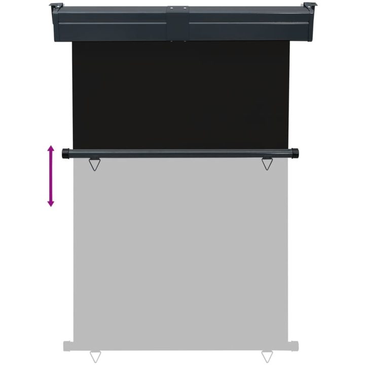 Balkongmarkis svart vidaXL 125 x 250 cm – bild 5