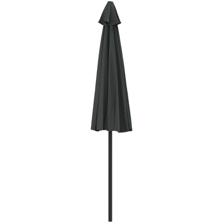 Balkongparasoll m. aluminiumstolpe antracit 270x144 cm halvrunt vidaXL – bild 5