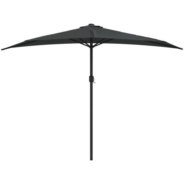 Balkongparasoll m. aluminiumstolpe antracit 300x155 cm halvrunt vidaXL – bild 3