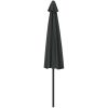 Balkongparasoll m. aluminiumstolpe antracit 300x155 cm halvrunt vidaXL – miniatyr 5