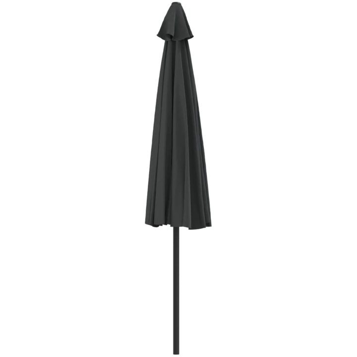 Balkongparasoll m. aluminiumstolpe antracit 300x155 cm halvrunt vidaXL – bild 5